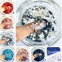 10g/pack Cross Star Four-pointed Star Nail Glitters Mini Paillettes PET Sequin Handmade Material