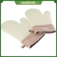 ZOWBRSH 1 Pairs ผ้าฝ้ายหนาขึ้น ถุงมือเตาอบนวม ป้องกันการลวก ฉนวนกันความร้อน มิ้นท์เตาอบนวม ยืดหยุ่นได้ ซิลิโคนทำจากซิลิโคน ถุงมือซิลิโคนสำหรับเด็ก ถุงมือในครัว