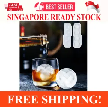 Ice Cube Trays, Sphere Whiskey Ice Ball Maker with Lids & Large