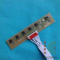 2pcslot 6 Key Keyboard for LCD Monitor with 10 pin cable Switch Driver Board