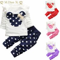 Infant Clothing for Baby Girls Clothes Set Dots Minnie Cartoon Newborn Baby Boys Clothes T-shirt+Pants Outfits Suit Baby Costume  by Hs2023