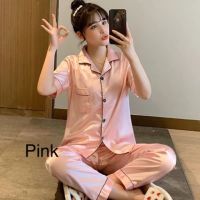 silk Satin Men women Short Sleeve Pyjamas pendek pajamas perempuan baju tidur