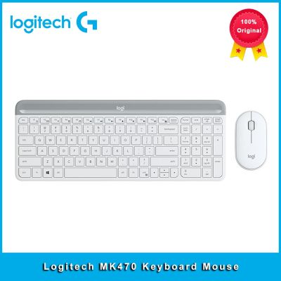 Logitech MK470 Keyboard Mouse Combos 1000DPI Optical Mouse Set For PC 2.4G Office Business Portable Lightweight
