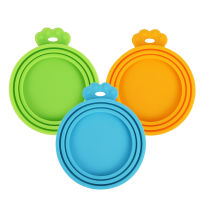 Accieey 3Pcs/Set Pet Can Cover Fresh-Keeping Good Sealing Lightweight Silicone Cat Dog Canned Food Storage Universal Lids for Puppy Can Lid Lovely