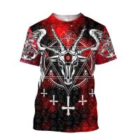 (ในสต็อก) ผู้ชายเสื้อยืดฤดูร้อน Satanic Skull แองเจิลและผู้ชายเชสเตอร์ 3D เต็มตัวพิมพ์แฟชั่นฮาราจูกุแขนสั้นเสื้อยืด Unisex ด้านบน (ชื่อเล่นและโลโก้ฟรี)