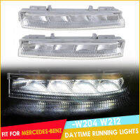 2 x รถด้านหน้า LED DRL ไฟวิ่งกลางวันไฟตัดหมอก12V สำหรับ -Benz W212 A2049069000 C250 C280 C350 W204