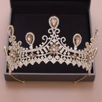 【CW】 border hot selling alloy bride crown princess wedding dress headwear simple and elegant queen