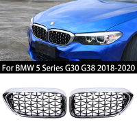 รถ Grills ด้านหน้ากระจังหน้าเพชร Star สไตล์สำหรับ BMW 5 Series G30 G31 G38 520i 530i 2018-2019รถอุปกรณ์เสริม