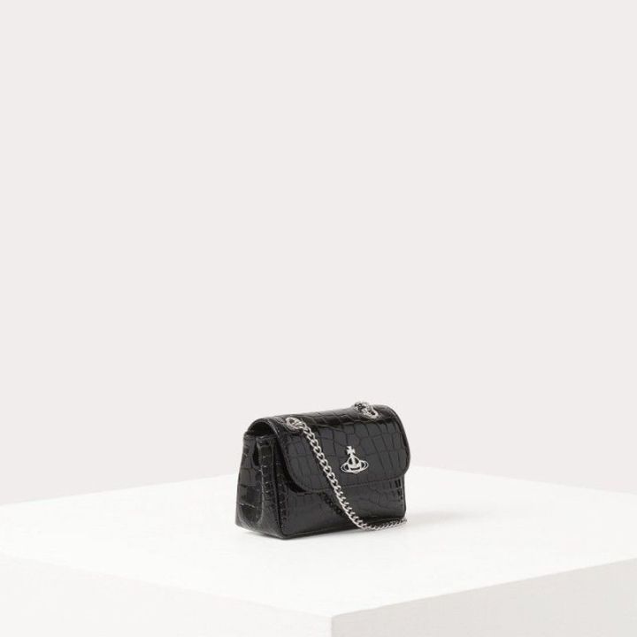vivienne-westwood-small-กระเป๋าสี่เหลี่ยม-new-saturn-กระเป๋าลายหนังจระเข้กระเป๋าโซ่ขนาดเล็กกระเป๋าใส่มือถือ