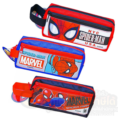 กระเป๋าดินสอ Spider-man MARVEL กระเป๋า ลาย สไปรเดอร์แมน กระเป๋าใส่ดินสอ ลิขสิทธิ์แท้ 2ซิป รหัส SM-1003 คละลาย จำนวน 1ใบ พร้อมส่ง