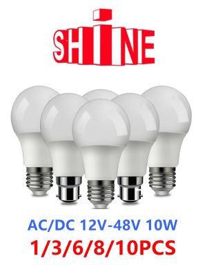 1-10pcs DC/AC12V-48V LED low-voltage bulb E27 B22 10W Bombilla For Solar Led Light Bulbs 12 Volts Low Voltages Lamp Lighting