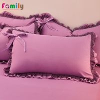 Lace Bow Fair Tales Princess Pillowcases with Ruffles Multiple Sizes Pillow Cover Comfortable Pillow Case for Adults Kids 1pc