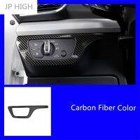 liangzil86 Car Carbon Fiber Headlight Button Frame Cover Trim Car Decoration For- Q5 FY 2019