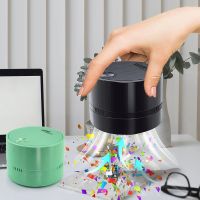 ∋▣ Portable Mini Desktop Vacuum Cleaner Rubber Confetti Cleaner Student Supplies Home Office Table Sweeper Desktop Cleaner