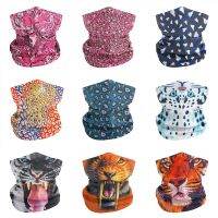 ஐ♙ Tiger Printing Neck Gaiter Tube Men Women Cycling Wind Dustproof Seamless Face Bandana Headscarf Undercap Hair Balaclava