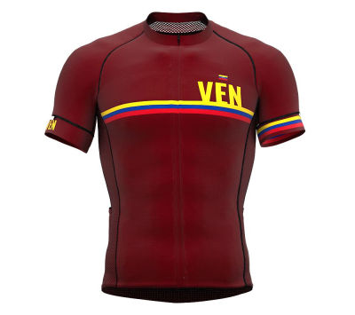 Venezuela Red Cycling Jersey Tops Summer Short Sleeve Road Bike Jersey Racing Cycling Clothing Maillot Ciclismo