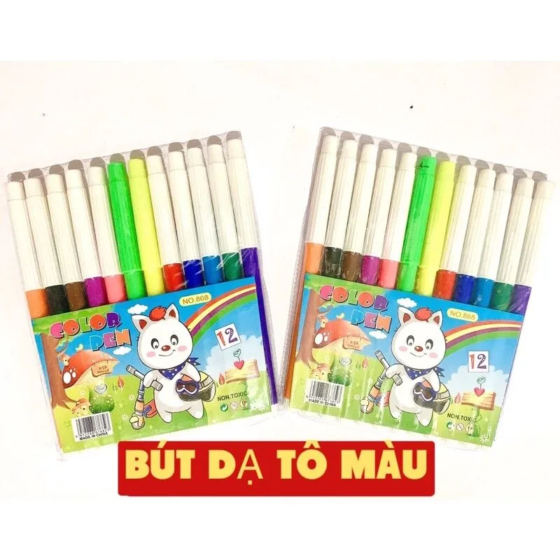 Bút Dạ Nước 12 Màu . Bút Màu Nước Dành Cho Bé Tô Vẽ Tranh | Lazada.Vn