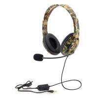 【Undine earphone】ชุดหูฟังสำหรับเล่นเกมแบบมีสาย Camouflage Gamer หูฟังหูฟังพร้อมไมโครโฟนสำหรับอุปกรณ์เสริม PlayStation 4