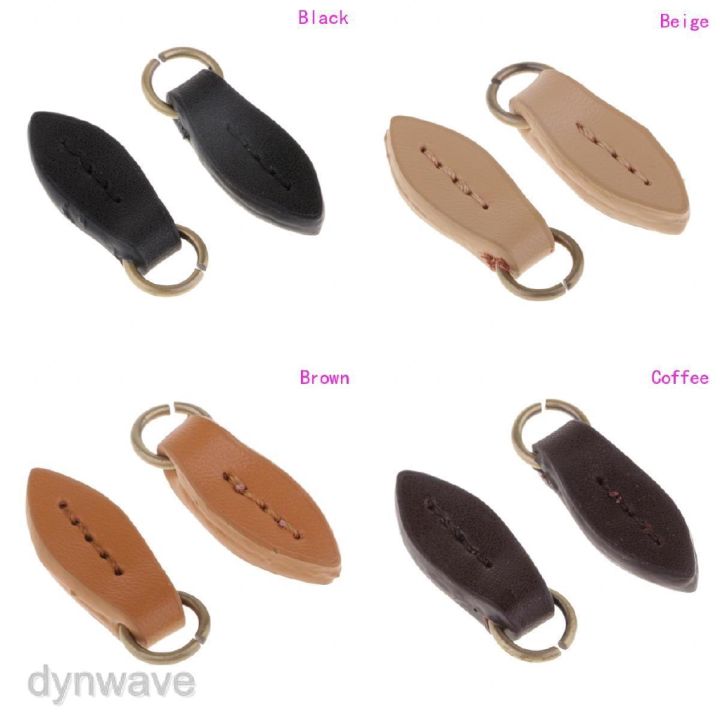 vintage-pu-leather-zipper-pull-zipp-puller-leaf-shape-sewing-fastener