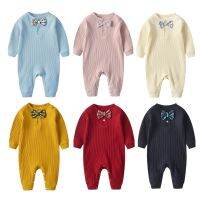 Cotton Baby Clothes Spring Newbron Baby Long Sleeves Romper Comfortable 6 Solid Color Baby Jumpsuits 0-24 Monthes Rompers