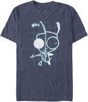 Nickelodeon Mens Big &amp; Tall Gir Schematic T-Shirt