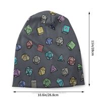 หมวกแฟชั่น DND เกมลูกเต๋ารูปแบบ Bonnet Hipster Skullies Beanies Caps