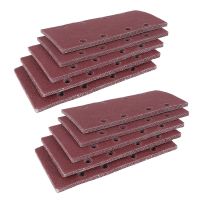 50 Pcs Sanding Pads,Sanding Paper Hook and Loop Sand Sheet 93X185mm Punched 8 Holes Grits 40/60/80/120