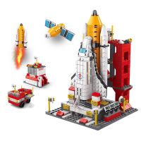 1000PCS 6 In 1 Aviation Spaceport Model Shuttle Space Rocket Launch Center Building Blocks การก่อสร้างยานอวกาศอิฐของเล่นสร้างสรรค์