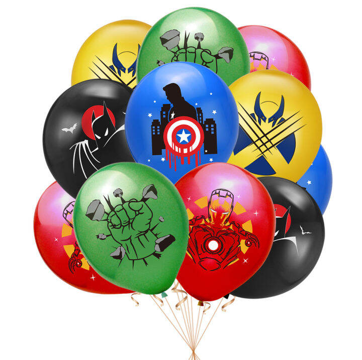 spider-man-superhero-league-party-ตกแต่งเด็กวันเกิดดึงธงเค้กใส่การ์ดบอลลูนชุด-arrangement-holiday-gift