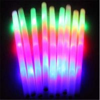 12/5pc Light-Up LED Colorful Foam Sticks Sponge Glowsticks Batons Rally Rave Glow Wands Flashing Light Stick Party Cheer Supplie