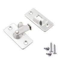 Sliding Locking Easy Install Universal Bathroom Right Angle Stainless Steel Latch Lock Cabinet Barn Door Home Office With Screws Door Hardware Locks M