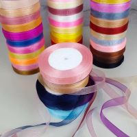 1.5cm Chiffon Transparent Ribbon Thread Hand-woven DIY Bag Hook Hat Gift Box Packaging Snow Ribbon Ribbon Bows for Crafts  Diy Gift Wrapping  Bags