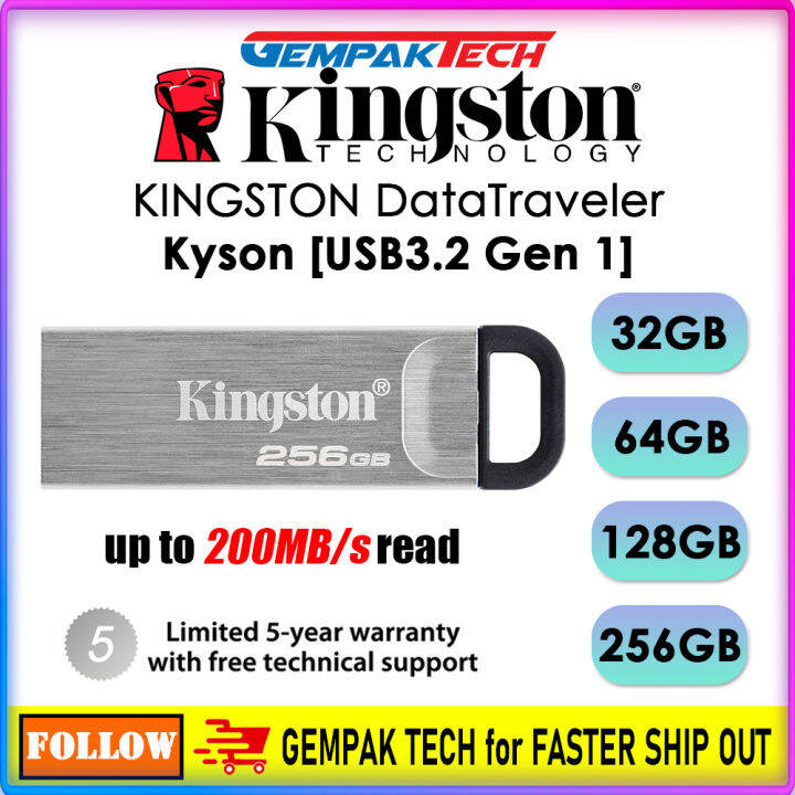 Kingston DataTraveler Kyson DTKN USB Pendrive (32GB / 64GB / 128GB ...