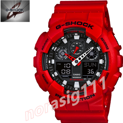 Casio นาฬิกาข้อมือ G-Shock รุ่น GA100B-4A (สีแดง)