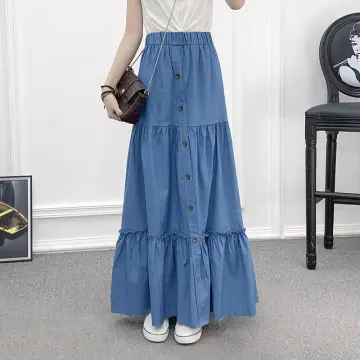 Denim maxi outlet skirt malaysia