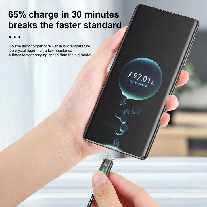 สายเคเบิล-uslion-7a-ชนิด-c-usb-ชาร์จได้อย่างรวดเร็วสายรับส่งข้อมูลสายชาร์จ-usb-c-สำหรับ-xiaomi-13-12-pro-เรดหมี่หัวเว่ย-samsung-x5-oneplus-poco