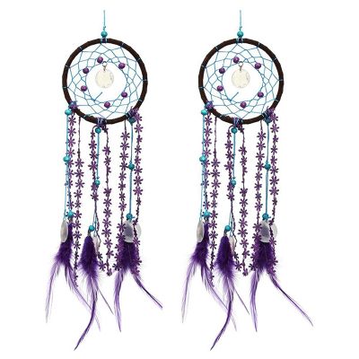 2X Dream Catcher Campanula with Feather Fashion Car Wall Hanging Decoration Ornament Crafts