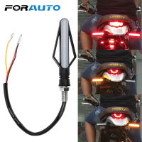 FORAUTO ตัวบ่งชี้มอเตอร์ไซค์ไฟสัญญาณไฟเลี้ยวรถจักรยานยนต์ LED 24ดวง1ชิ้นสำหรับไฟตัดหมอก Moto ไฟท้ายเบรคสตรีมเมอร์แบบกระพริบ