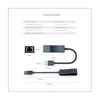 USB to Ethernet Adapter,USB 3.0 to Gigabit Ethernet LAN Network Adapter Driver Free Compatible for , Surface Pro