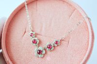 Natural Ruby Necklace Silver 925 , Gift for her , Birthday Gift , Birthstone