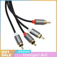 สายเสียง Hifi 2 Rca ถึง2เสียง Rca สายทีวี Audio วิดีโอดอกบัวคู่สำหรับลำโพงเครื่องเล่นซีดีโฮมเธียเตอร์