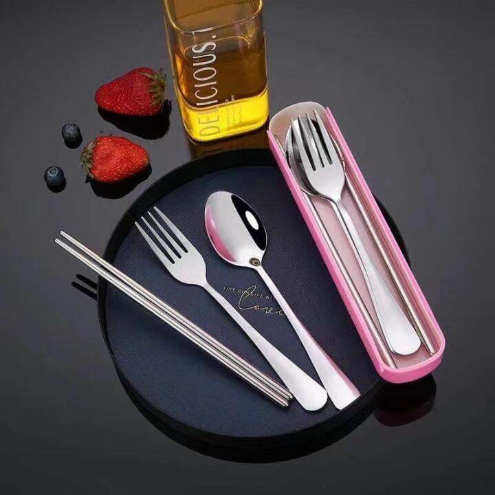 WEANG 3 in 1 Spoon Fork And Chopsticks Set With Organizer Lazada PH