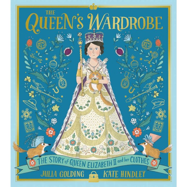 hot-deals-gt-gt-gt-ร้านแนะนำ-หนังสือเด็ก-queens-wardrobe-story-of-queen-elizabeth-amp-her-clothes-julia-golding-english-book-ภาษาอังกฤษ