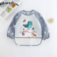 【YD】 Baby Bibs Burp Cloths Sleeve Anti-wearing Cartoon Bib Inverted Gown Feeding Bavoir Manches Longues