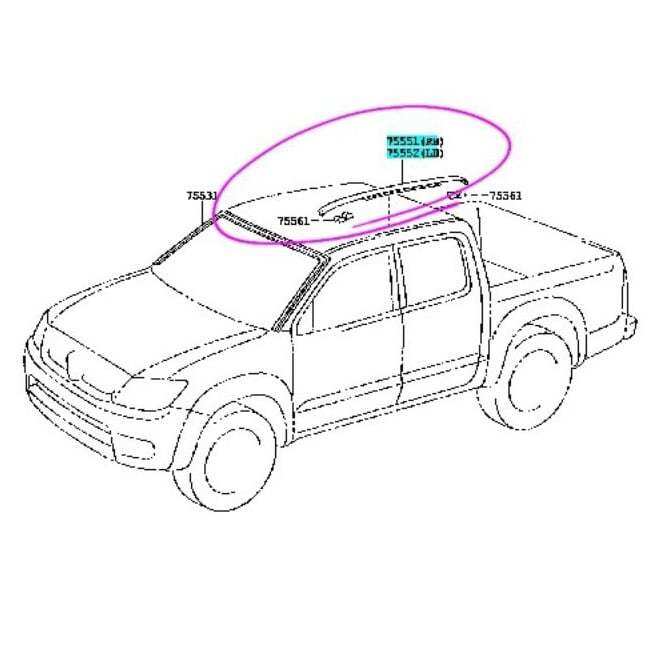 คิ้วหลังคา-vigo-ทุกรุ่น-revo-ทุกรุ่น-toyota-แท้ศูนย์-100-ปี-2004-now