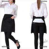 【hot sale】❈№ D13 Weijiao2☆ Black Bust Waiter Short Apron Kitchen Restaurant Flirty With Pocket