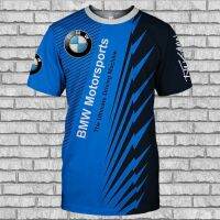 Womens BMW 3D Mens and T-shirts Printed Summer Leisure Sports Short Sleeve Large T-shirt Top