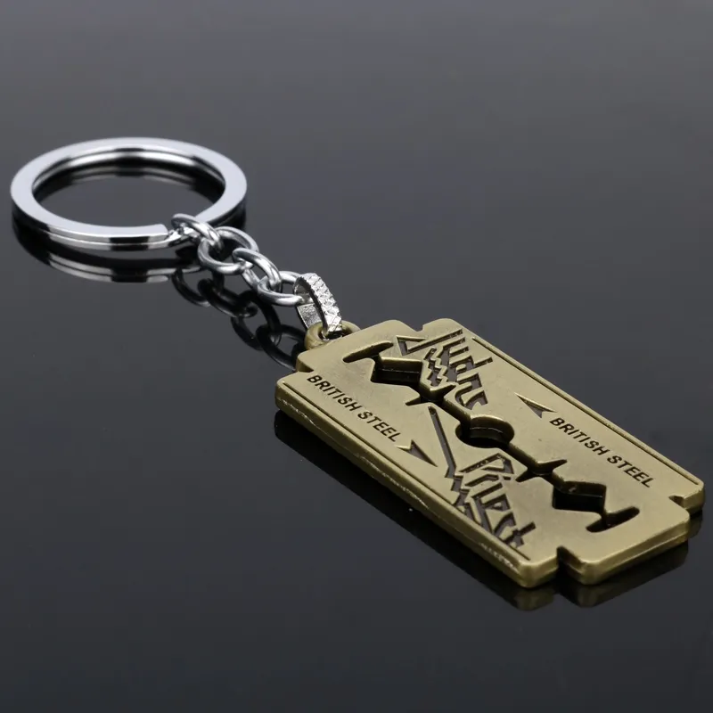 Hip Hop Rock Band Judas Priest Blade Razor Shape Pendant Necklace Long  Chain Men Metal Necklace