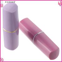 XUESHE 2Pcs แรนด์สี ซ่อน-A-สำรอง-คีย์ พลาสติกทำจากพลาสติก รูปร่างลิปสติก กล่องใส่ยา น่ารักน่ารักๆ กล่องเก็บกุญแจ กิจกรรมกลางแจ้งกลางแจ้ง