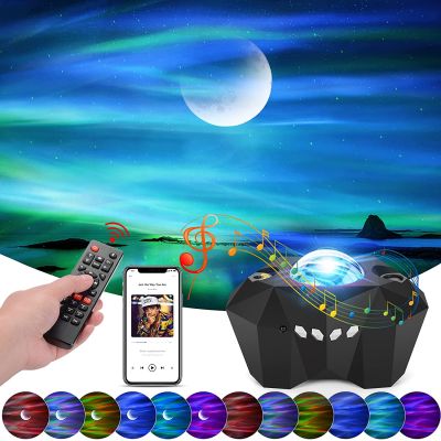 Northern Lights Galaxy Projector Aurora Star Projector Night Light with Bluetooth Music Projection Lamp for Kids Bedroom Decor